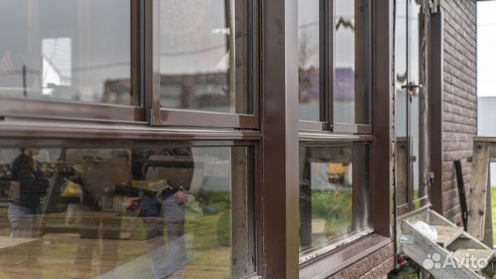 Окна из алюминиевого профиля для террасы, веранды