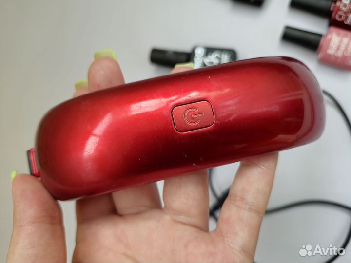 Уф лампа для ногтей, гель-лаки пакетом б/у