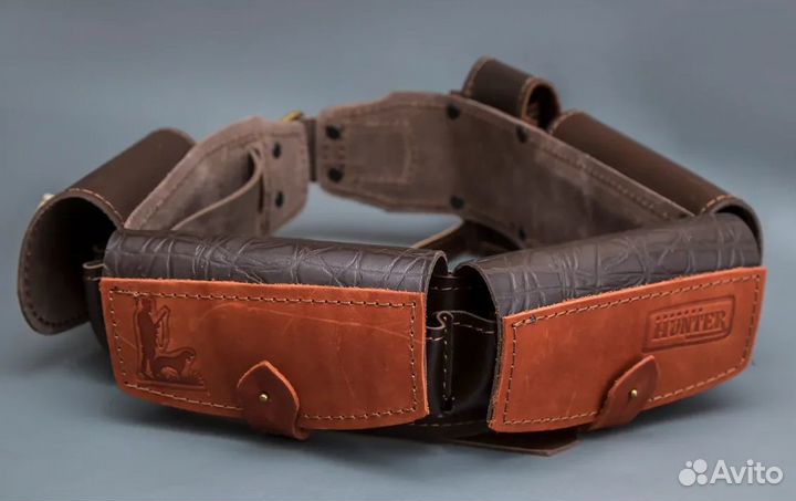 Патронташ закрытый 12к №76 кожа