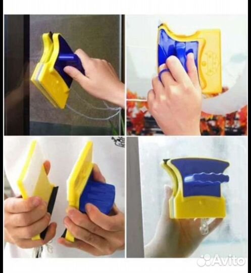 Магнитная щетка для мытья окон