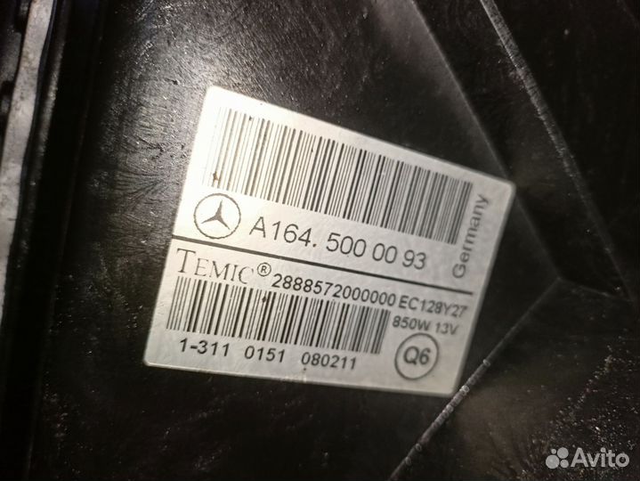 Радиатор вентилятор mercedes ml 164 3.0 cdi