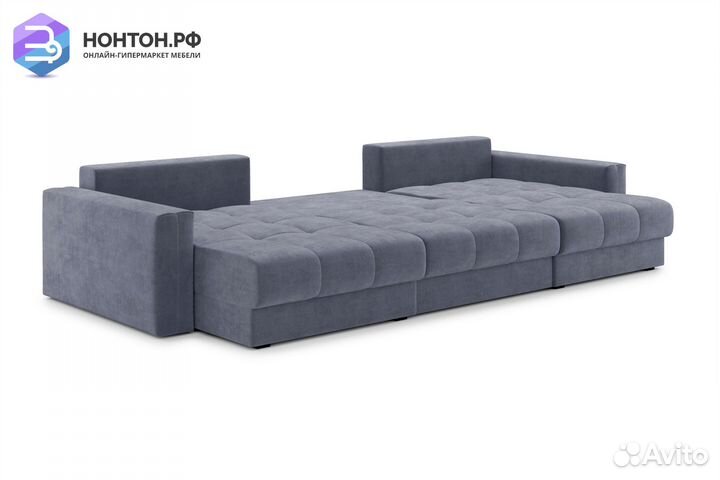 Диван п-образный тик-так Монарх М1О2 темно-серый