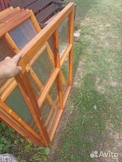 Деревянные окна бу. 5 штук +1 рама без стекол