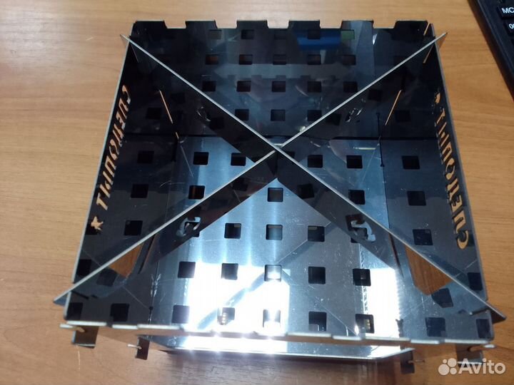 Печь-щепочница нержавеющая сталь Следопыт