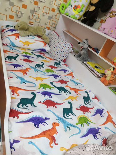 Кровать-чердак с тумбой