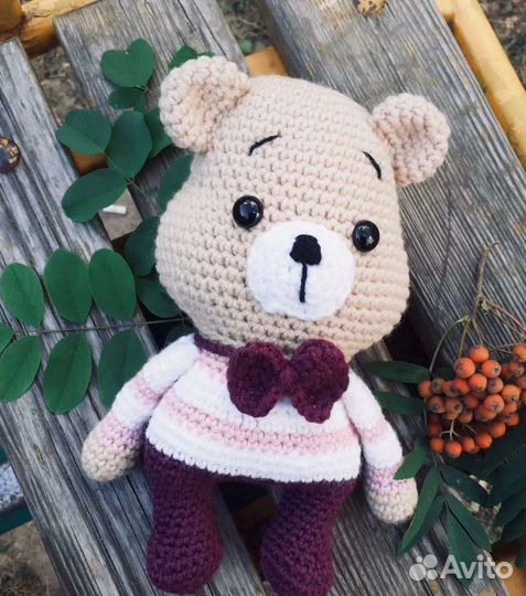 Игрушка вязаная Медведь