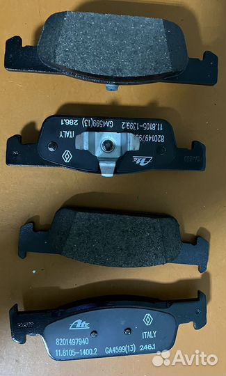 Тормозные колодки renault logan 2