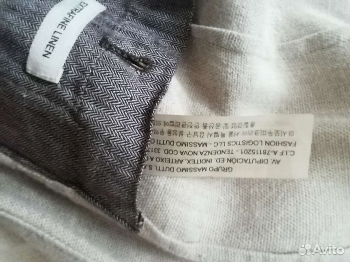 Льняной мужской пиджак и рубашка massimo dutti