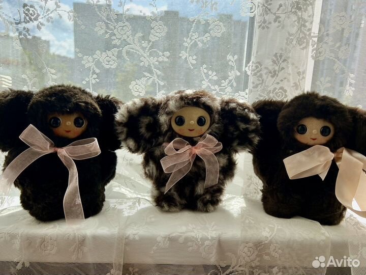 Игрушка чебурашка СССР винтаж коричневые