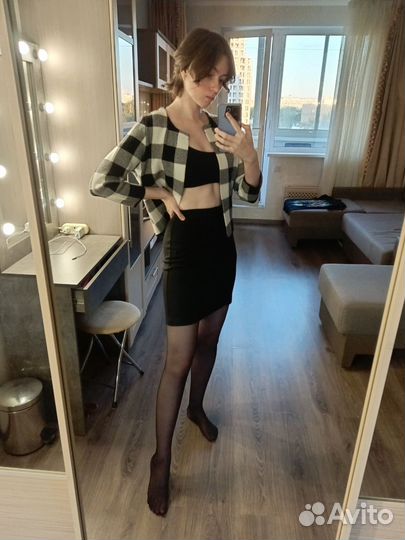 Кардиган укороченный, комплект с юбкой