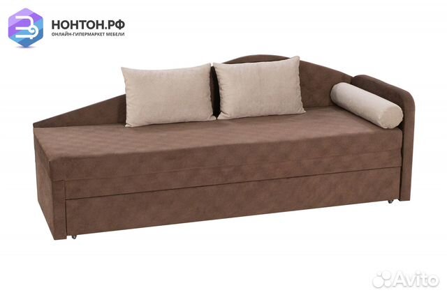 Диван еврософа Верди правый коричневый
