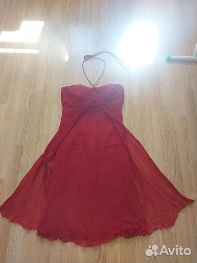 Платье натуральный шелк Италия размер S