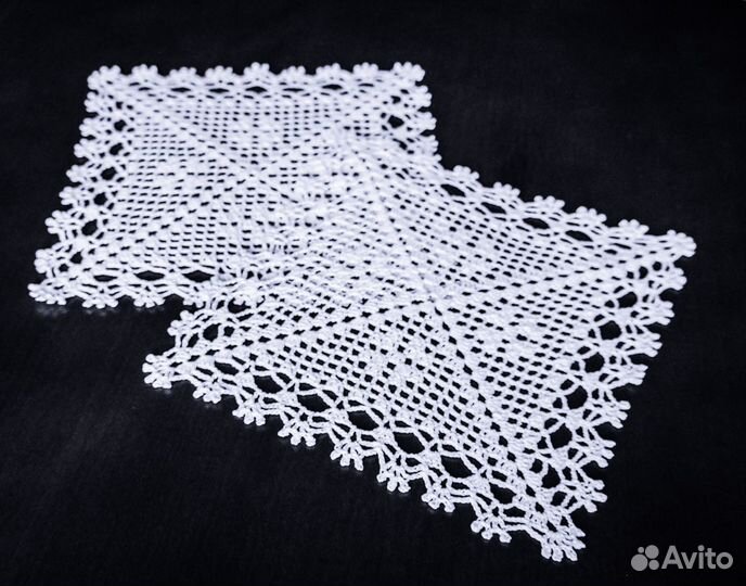 Интерьерные вязаные салфетки