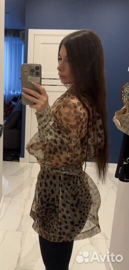 Леопардовая кофта