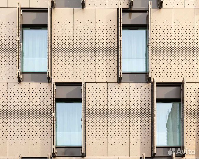 Фигурные панели фасада домов с подсветкой и без