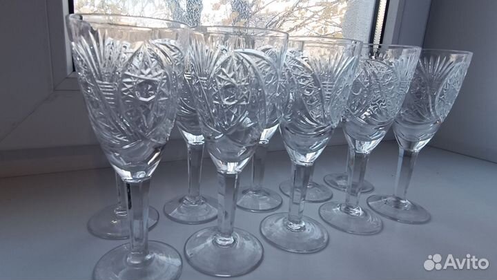 Хрустальные рюмки на ножке СССР
