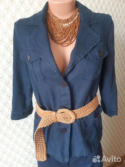 Костюм с брюками лен