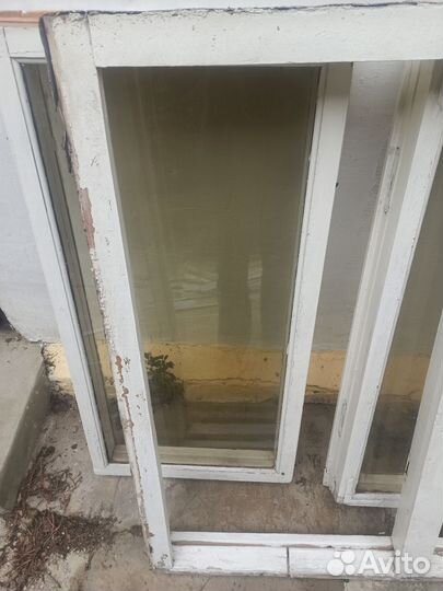 Двойное окно с рамой для дома ш-177 в-115 дерево