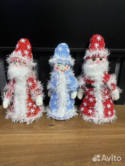 Дед мороз и снегурочка подделка в школу или садик