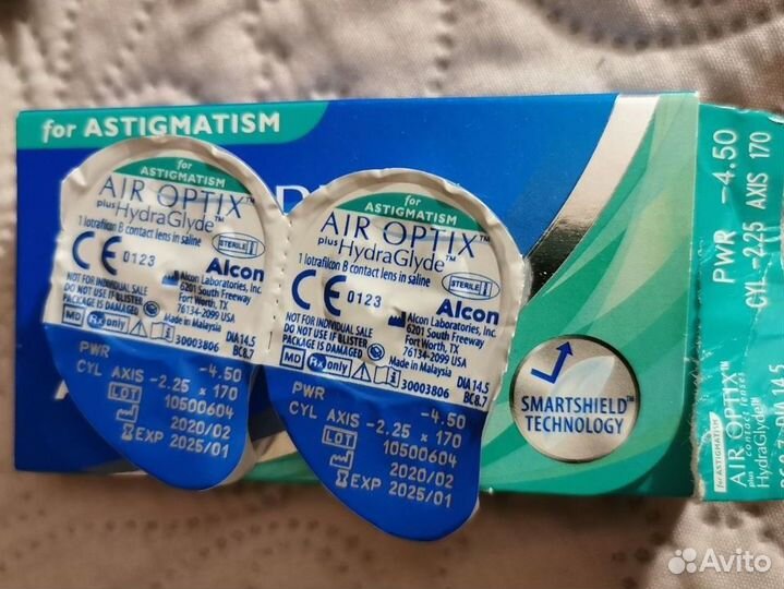 Линзы контактные AIR optix FOR astigmatism