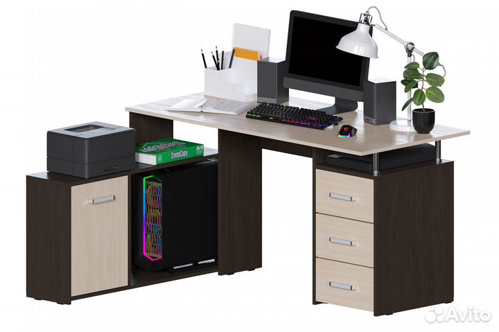 Компьютерный стол для школьника / стол с ящиками