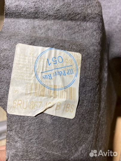 Обшивка багажника Volkswagen Polo cедан cwva 2016