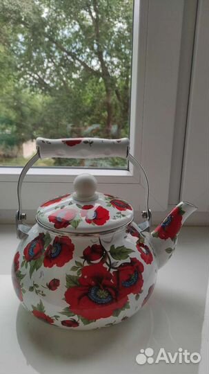 Чайник эмалированный б/у