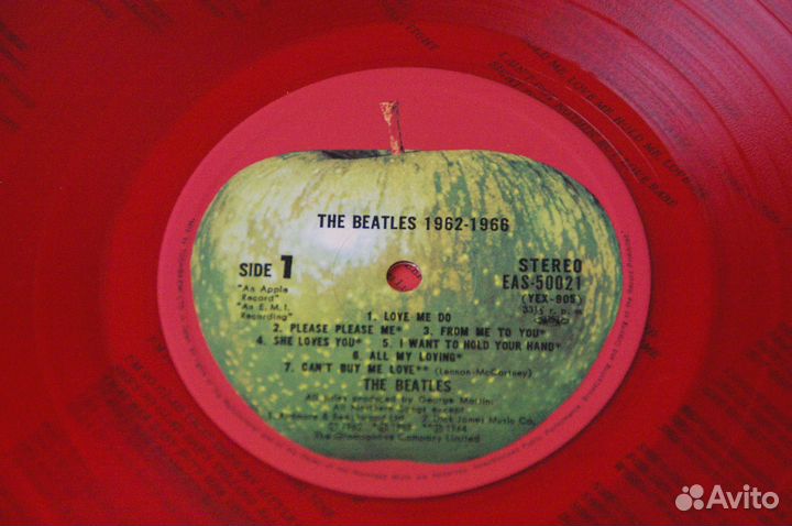 Пластинки Beatles 1962 1966 japan red ex