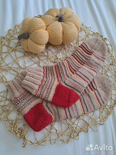 Носки вязаные ручной работы (шерсть)