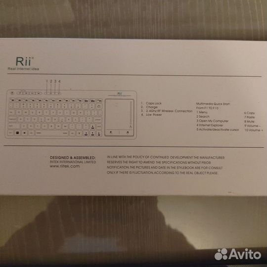 Клавиатура Wi-Fi беспроводная Rii RT518 (K18+)