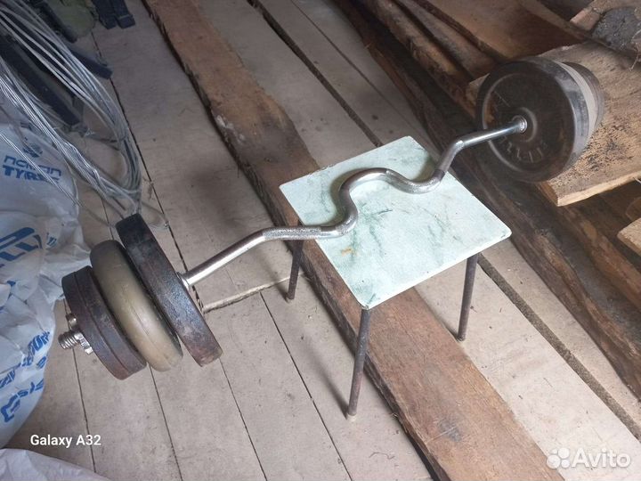 Штанга с блинами бу