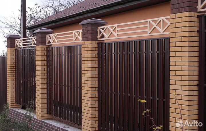 Забор металлический,ворота качественно