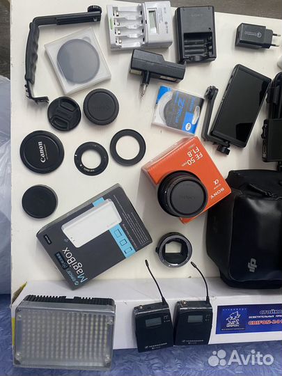 Объектив накамерный монитор свет радиопетли и тд