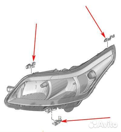 Citroen C4 2005-2011г кронштейн крепления фары