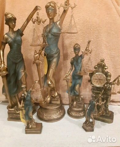 Фемида 3 вида античные под бронзу 14-40см