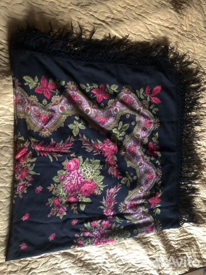 Павловопосадский платок шерсть 150х150