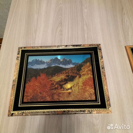 Картины панно переливающиеся Пейзаж Золотая осень