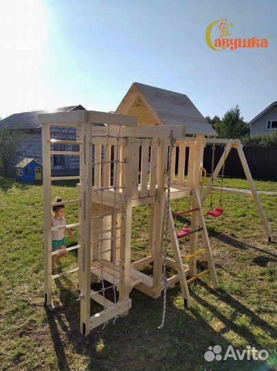 Детский уголок (домик + песочница) Савушка