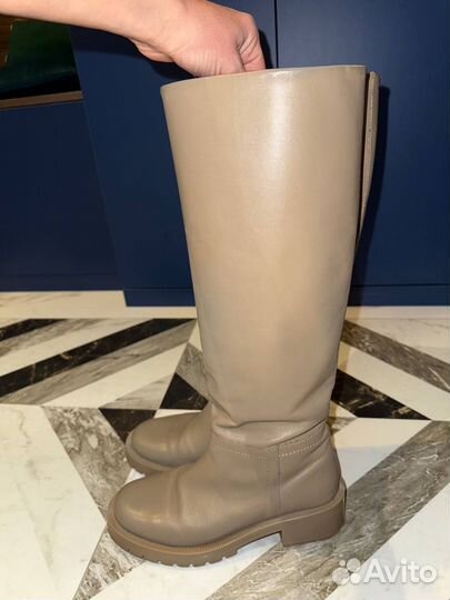 Сапоги Zara 37 натуральная кожа