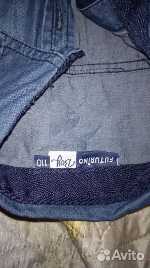 Джинсовая рубашка детская