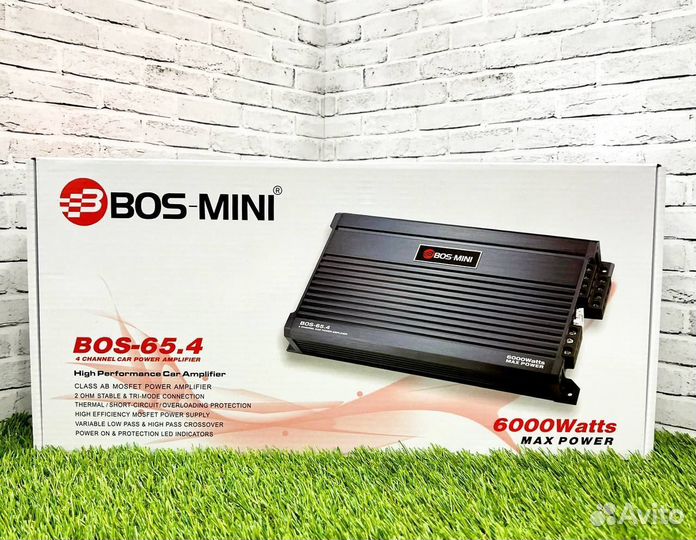 Усилитель звука в авто Bos-Mini 65.4 6000w