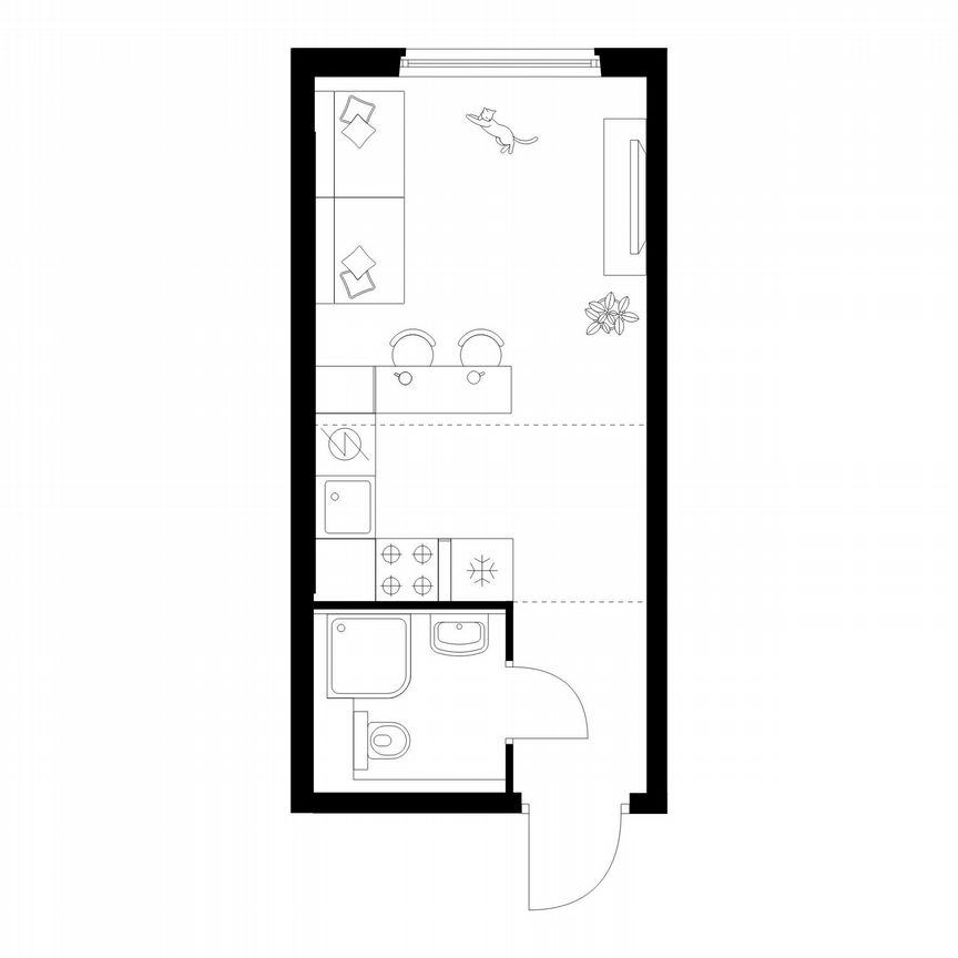 Квартира-студия, 21,1 м², 11/12 эт.