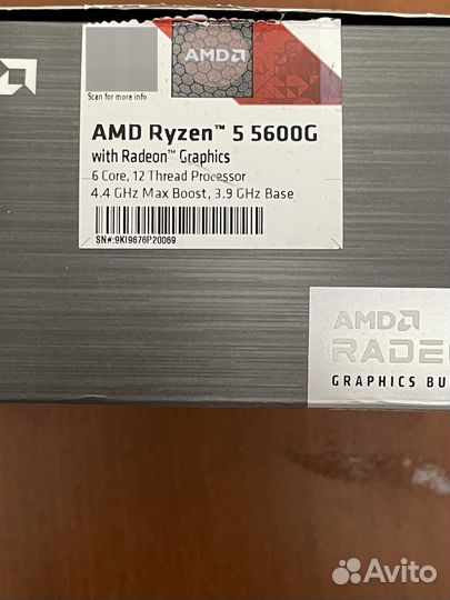 CPU am4 Ryzen 5 5600G с кулером в комплекте