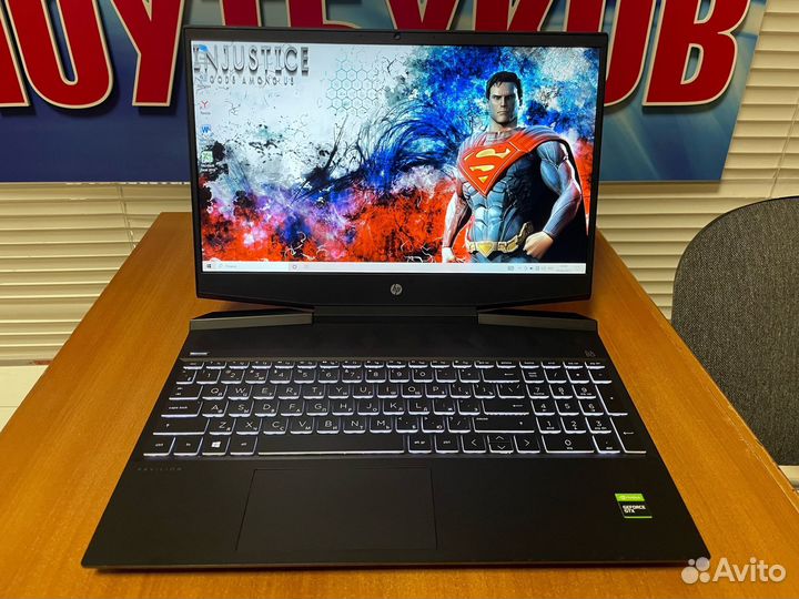 Мощный игровой ноутбук HP / sdd / GTX 1650Ti