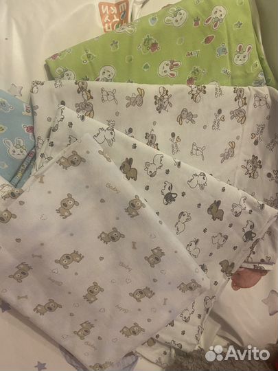 Пеленки трикотажные, простынь, наматрасник