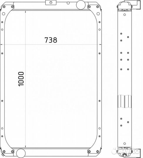 Радиатор камаз-6520, 5460, 6460 медный