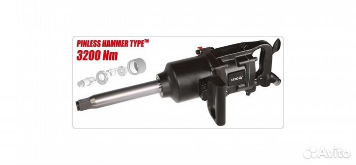 Гайковерт ударный пневматический yato 1