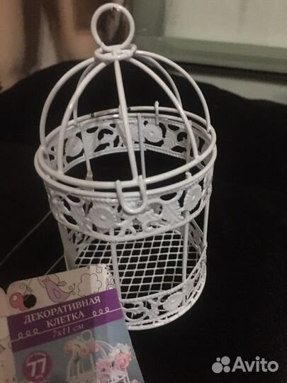 Клетка декоративная и шары из лозы для декора