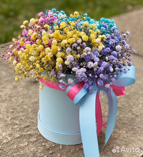 Композиции из Радужной Гипсофилы. Свежие Цветы