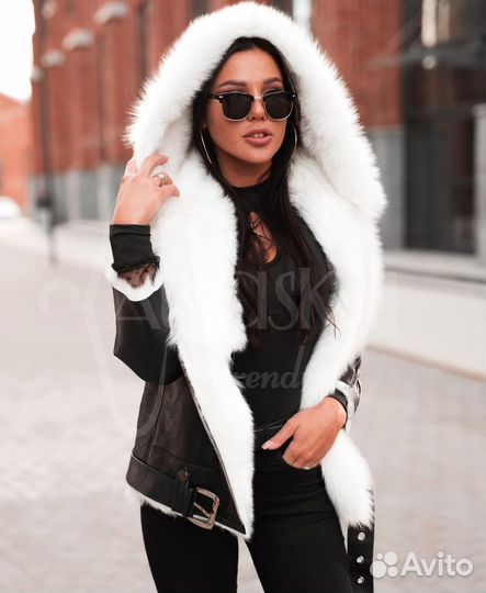 Шикарная новая дублёнка-косуха из меха 